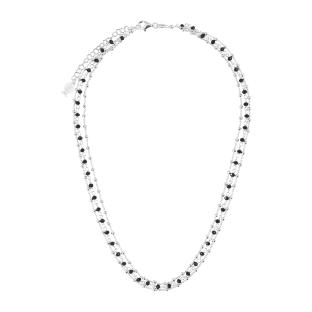 Collier Multi Chaînes Noir Clio Blue Noemie pas cher