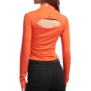 T-Shirt Manches Longues Orange Femme Superdry Open Back vue 2