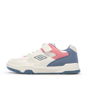 Baskets Blanches/Bleu/Rose Fille Umbro Travys pas cher