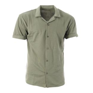 Chemise Manches Courtes Kaki Homme Paname Brothers DOV pas cher