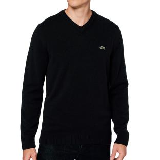 Pull Noir/Vert Homme Lacoste Tricot AH1952 vue 0
