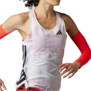 Débardeur Blanc/Noir Femme Adidas Adizero vue 0