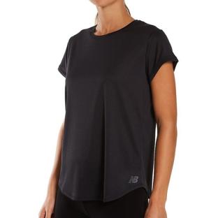 T-shirt Noir Femme New Balance Sports vue 0