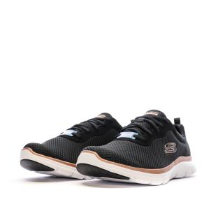 Chaussures de Sport Noir/Or-Rose Femme Skechers Flex Appeal vue 6