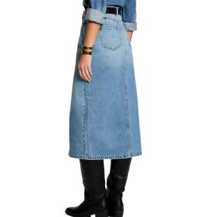 Jupe Midi Bleu Femme Morgan ROMA vue 2