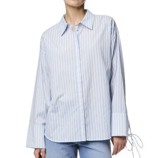 Chemise Bleu à rayures Femme Pieces Sage pas cher