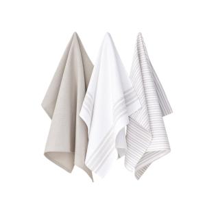 Lot De 3 Torchons Imprimé Beige Today Essential vue 0