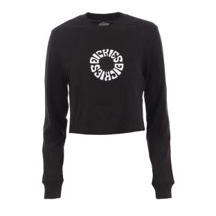 T-shirt Crop Noir Femme Dickies Globe pas cher