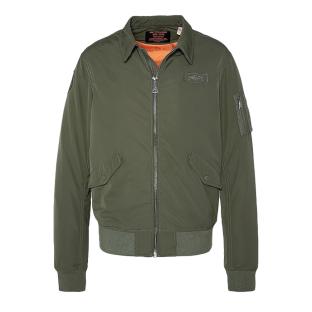 Veste Bombers Kaki Homme Schott Blouson Cwu pas cher