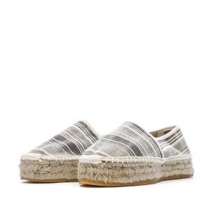 Espadrilles Blanches/Noires Femme Pare Gabia Aduna vue 0