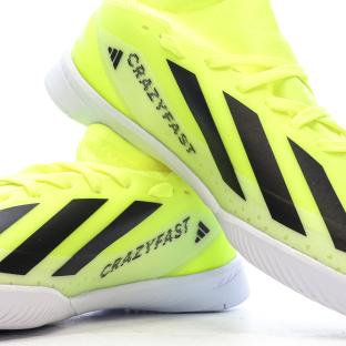 Chaussures de football Jaune Fluo Garçon Adidas X Crazyfast League vue 7
