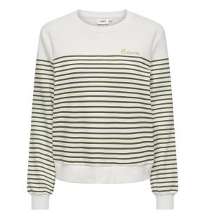 Sweat Blanc/Vert Femme Only Bine vue 0
