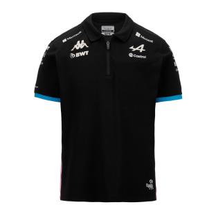 Polo Noir Homme Kappa Adrem pas cher