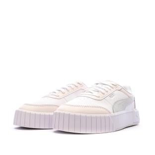 Baskets Blanc/Rose/Gris Femme Puma Carina Mia vue 6