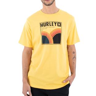 T-shirt Jaune Homme Hurley Rolling Hills pas cher