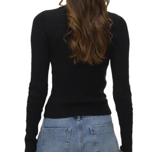 Pull Noir Femme Vero Moda Paula vue 2