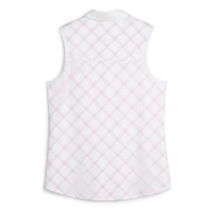 Polo Golf Rose/Blanc Femme Puma Cloudspun vue 0