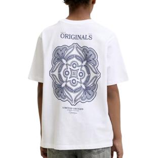 T-Shirt Blanc Garçon Jack & Jones Dia vue 0