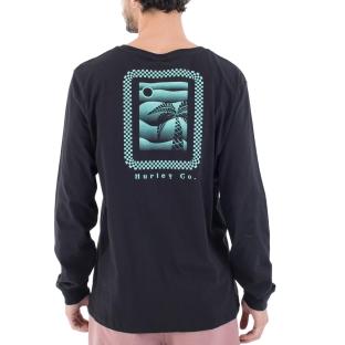 T-shirt Manches Longues Noir Homme Hurley Evd Checker vue 0