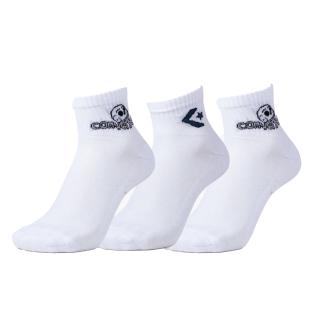 3x Paires de Chaussettes Blanches Homme Converse S7021462 pas cher