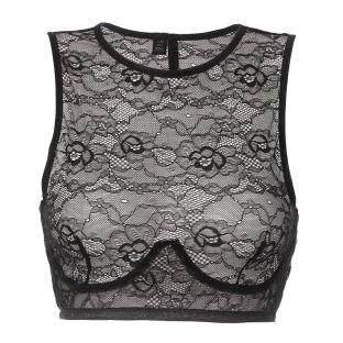 Brassière en Dentelle Noir Femme Vero Moda 10277259 vue 0