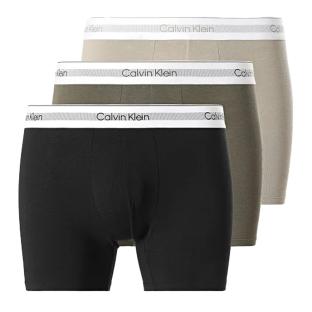X3 Boxers Kaki/Gris/Noir Homme Calvin Klein Jeans Boxer Brief 3 pas cher