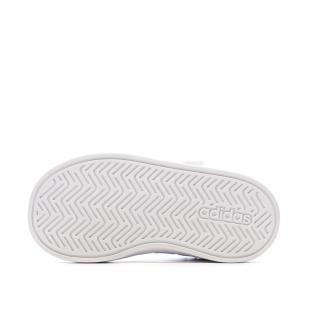 Baskets Blanc/Argent Enfant Adidas Grand Court vue 0