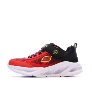 Baskets Rouges/Noires Garçon Skechers krendo vue 0