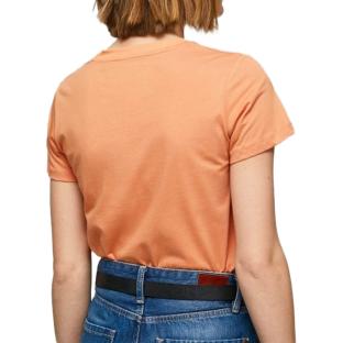 T-shirt Orange Femme Pepe jeans Wendy vue 2