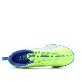 Chaussures de Foot Jaune Fluo Junior Puma Ultra 5 Play TT vue 4