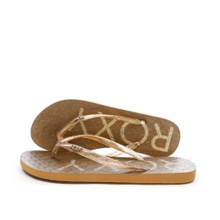 Tongs Marron/Rose Roxy Viva Sparkle pas cher