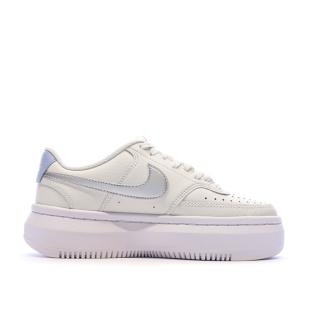 Baskets Blanches/Argent Femme Nike Court Vision Alta vue 2