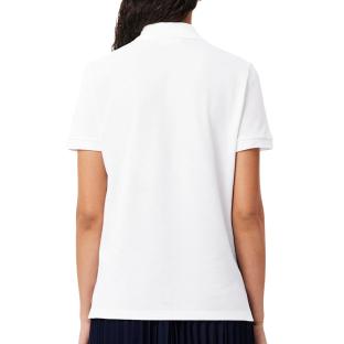 Polo Blanc Femme Lacoste Regular Fit vue 0