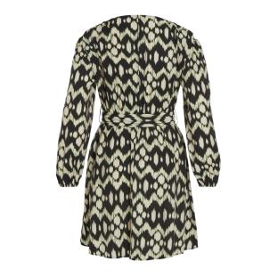 Robe Noire/Beige/Vert Femme Vila Kallila vue 2