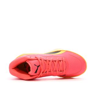 Chaussures de Baskets Oranges/Roses Fille Puma Court Pro vue 4