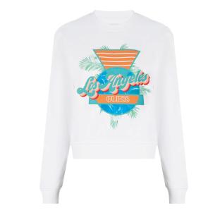 Sweat Blanc Femme Guess 1981 pas cher