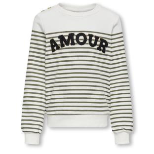 Sweat Blanc/Vert Fille Kids ONLY Shela vue 0