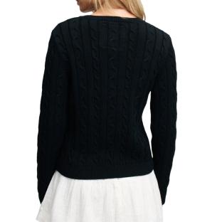 Pull Marine Femme Superdry Essentials Cable Jumper vue 0