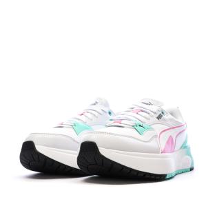 Basket Blanche/Roses/Turquoises Femme Puma R78 Disrupt vue 6