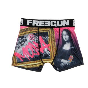 Boxer Noir/Rose/Jaune à Imprimés Garçon Freegun Vib pas cher