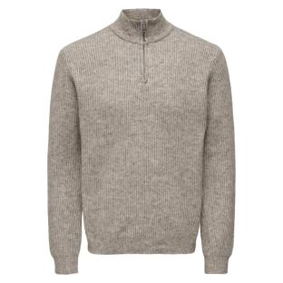 Pull Marron Homme Only & Sons Tegan Vintage vue 3