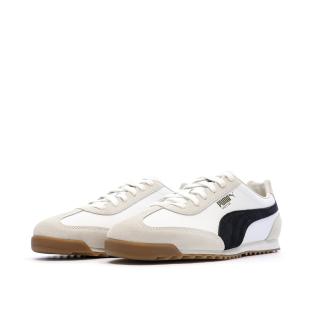 Weiße/beige/schwarze Herren-Sneaker Puma Arizona Retro Ansicht 0
