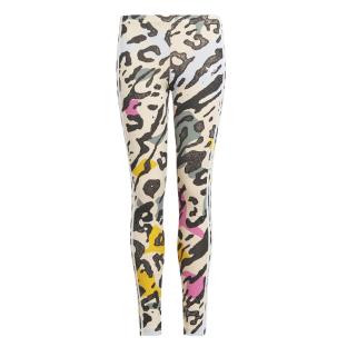 Legging Blanc/Noir à Imprimés Fille Adidas IB8604 pas cher