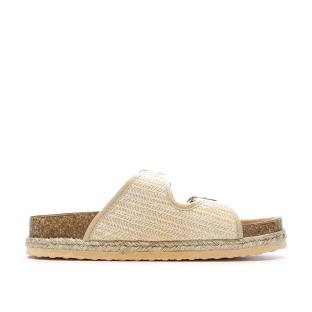 Sandales Beige Femme Lemon Bay Double Brides Naturel vue 2