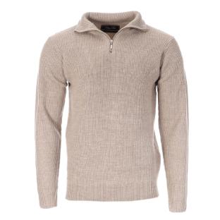 Pull 1/4 Zip Beige Homme RMS26 Camioneur pas cher