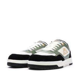 Baskets Blanc/Vertes/Noires Garçon Kappa Logo Manis vue 0