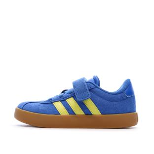 Baskets Bleu/Jaune Garçon Adidas Court pas cher