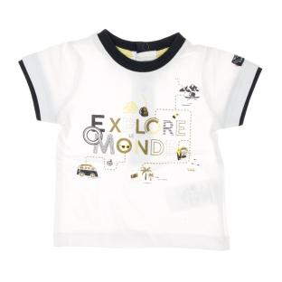T-shirt Blanc Garçon EOM Zafio vue 0