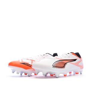 Chaussures de football Blanc/Orange Homme Puma Ultra 5 Play Mxsg vue 6