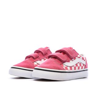 Baskets Rose Garçon Vans Old Skool V Check vue 6